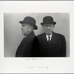 René Magritte profile and full face work by Duane Michals Artsupp