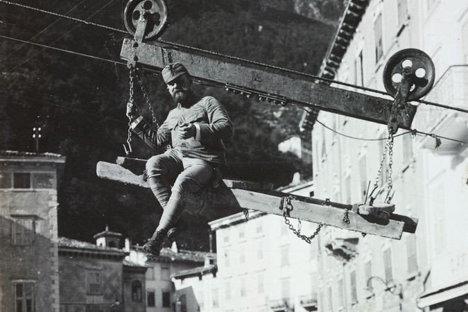 Abfahrt der Seilbahn zwischen Riva del Garda und Monte Rocchetta