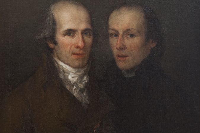 Porträt von Antonio Canova und Giambattista Sartori Canova