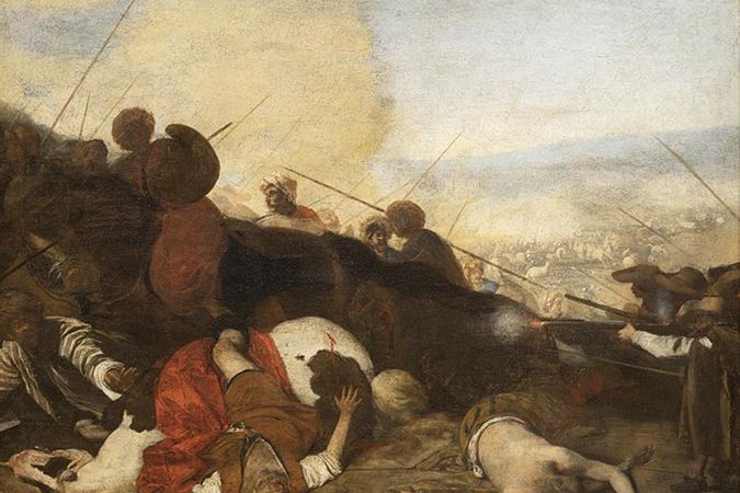 Batalla entre turcos y cristianos