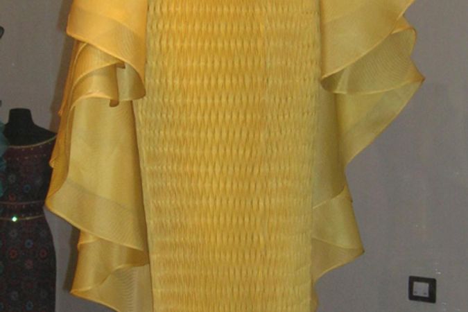 Yellow organza dress