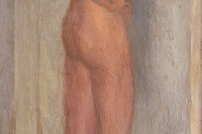 de pie desnudo