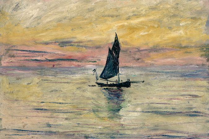 Sailboat, evening effect