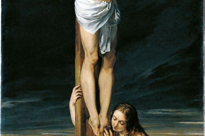Crucifixión con la Magdalena al pie de la Cruz
