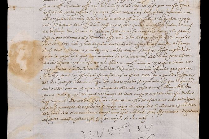 Lettre de Charles Quint à Ferrante Ier Gonzague