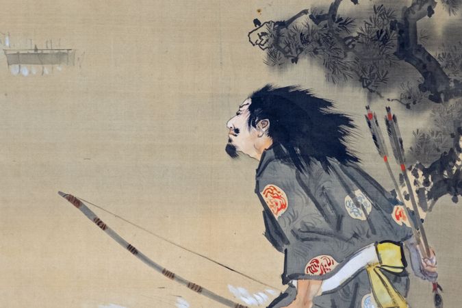 Le héros Minamoto no Tametomo exilé dans l'archipel d'Izu