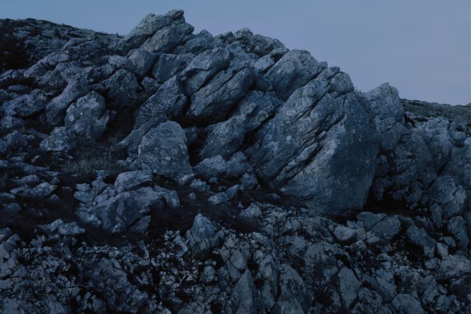 Afloramiento de dolomita en la meseta de Campo Imperatore