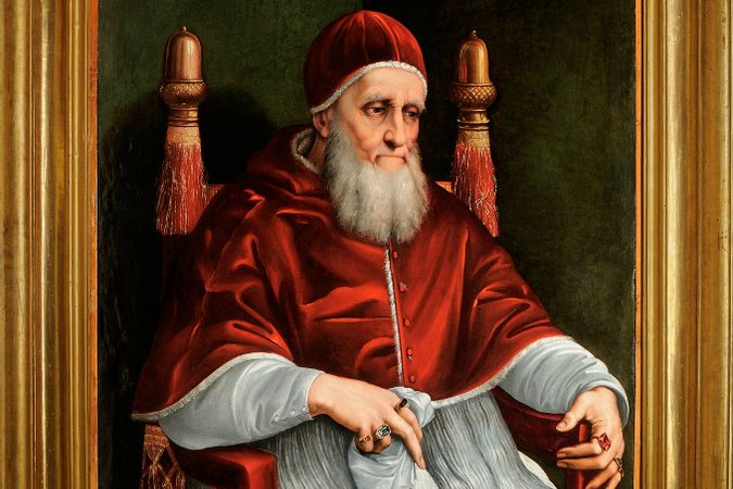 Porträt von Julius II, Kopie von Raphael