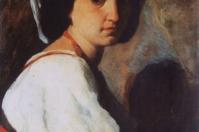 Portrait of a young peasant woman
