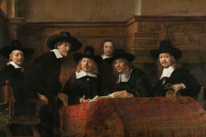 Sechs Bürgermeister der Vorhänge von Amsterdam