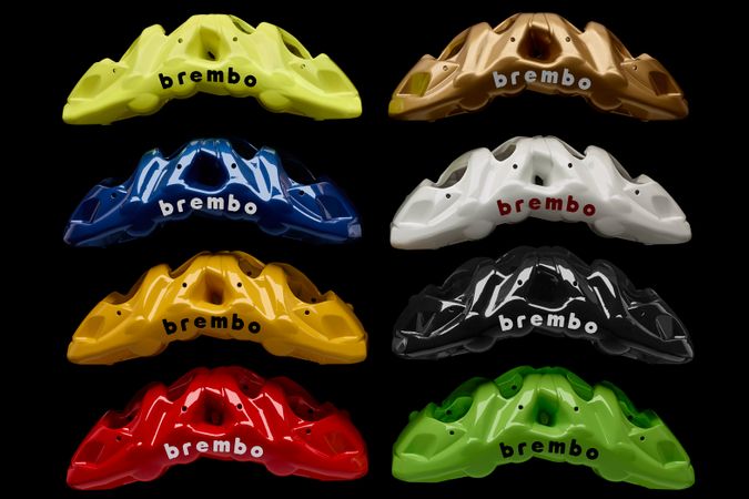 Brembo has made color a distinctive element of the brake calipers