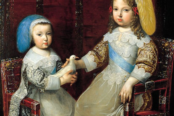 Porträt von Louis XIV und seinem Bruder Felipe d'Orleáns