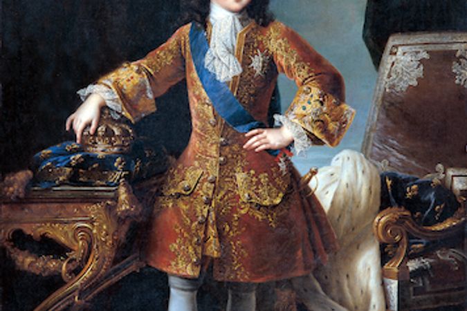 Porträt von Louis XV von Frankreich stehend