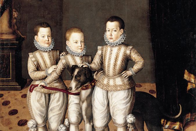 Portrait of Princes Vittorio Amedeo, Emmanuele Filiberto and Filippo Emanuele of Savoy