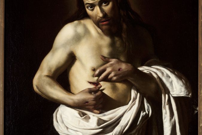 Christus zeigt die Wunde in der Seite