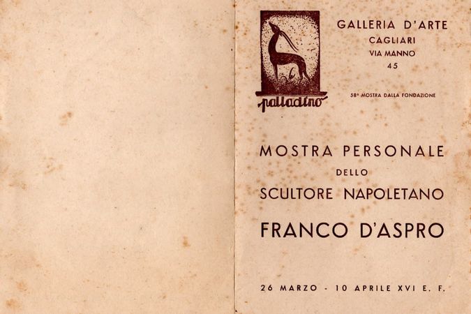 Primer catálogo personal en Cagliari