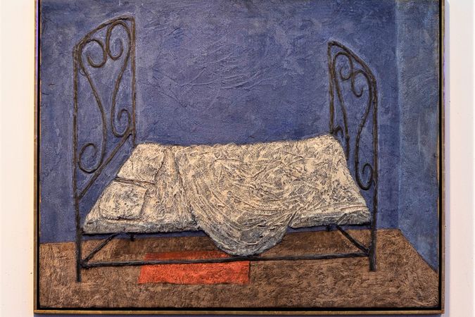 Blue Iron Bed 
