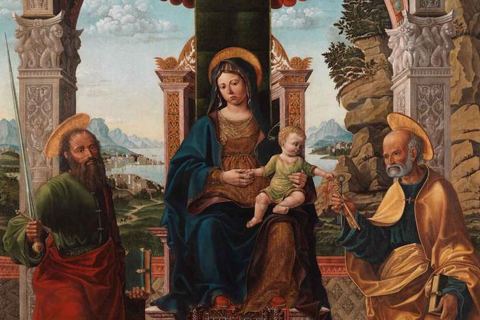 Madonna entronizada entre los Santos Pablo y Pedro