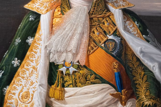 Retrato de Napoleón en "petit habillement" como rey de Italia