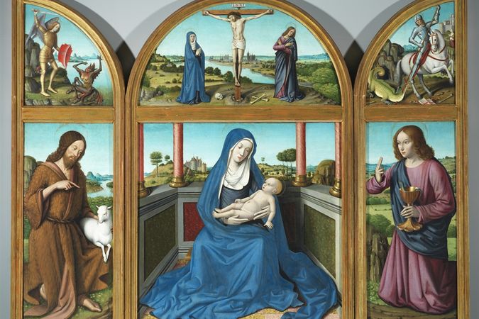 Triptychon Madonna mit Kind