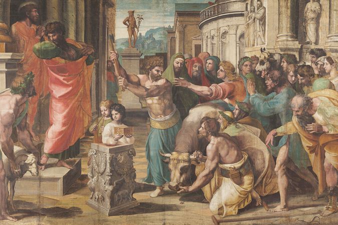 Facsimile of Raphael's cartoon of the Sacrifice of Lystra