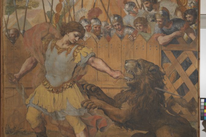 Konstantin kämpft gegen den Löwen