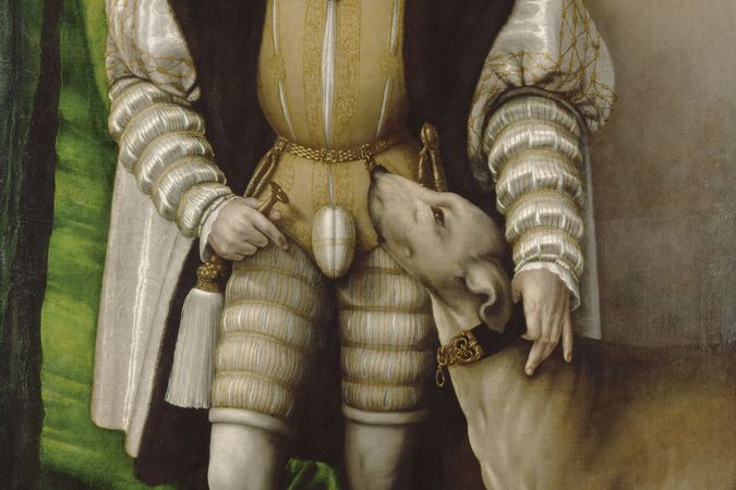 Porträt Karls V. mit Hund