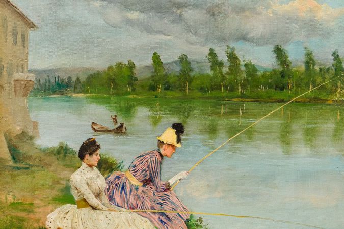 Pescatrici sull’Arno alla Casaccia di Bellariva