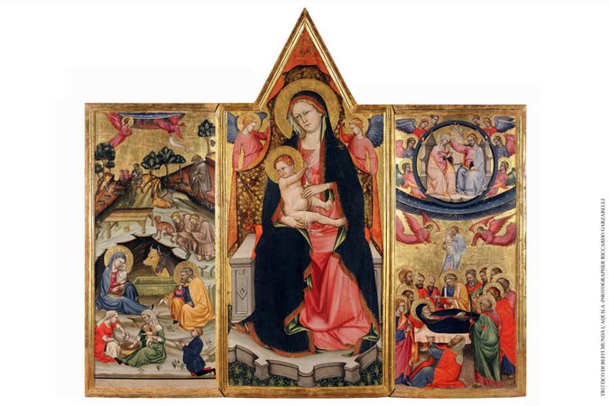 Madonna in trono con il Bambino e scene della vita di Gesù e della Vergine (Trittico di Beffi)