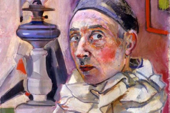 Self-portrait in Pierrot costume