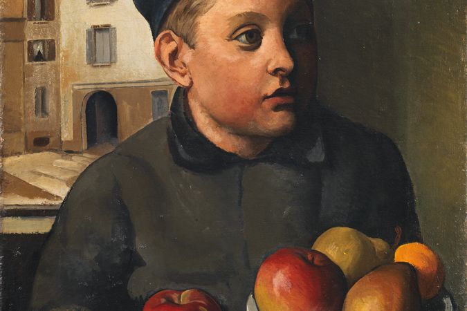 Junge mit Äpfeln
