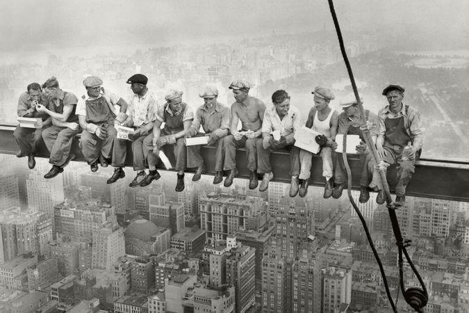 Lunch on top of a skyscraper