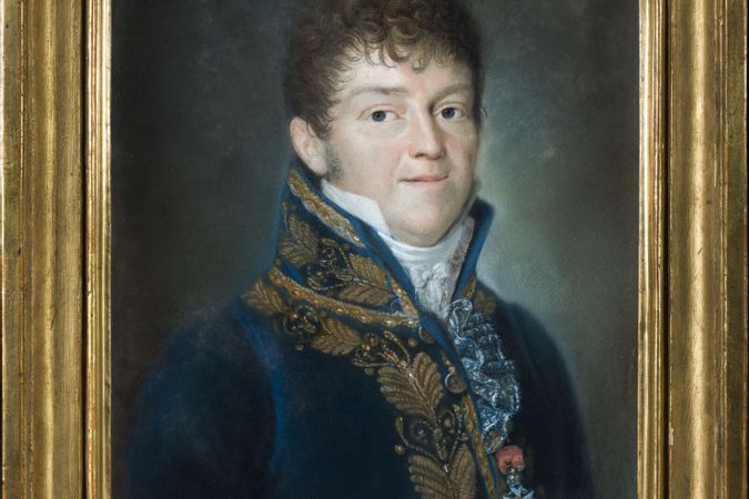 Retrato del marqués Carlo Tancredi de Barolo con uniforme de oficial napoleónico