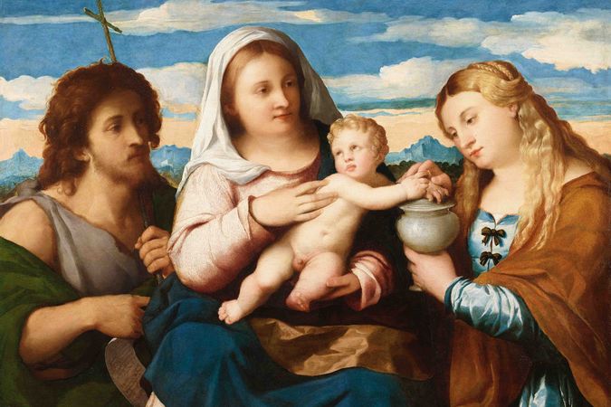 Virgen y el Niño con los santos Juan Bautista y Magdalena