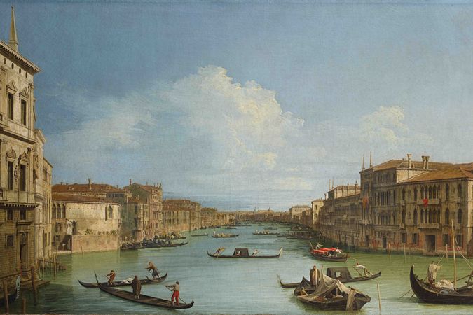 El Gran Canal desde Ca' Foscari hacia el puente de Rialto