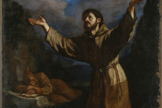 Saint Francis receives the stigmata