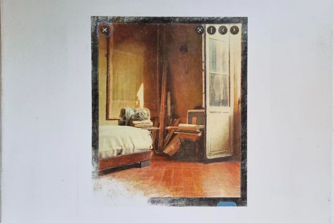 Painting of a photograph by Ghirri to mention Morandi III