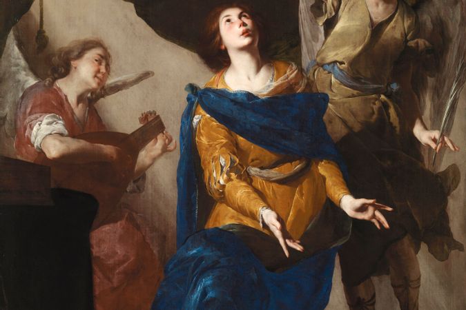 Saint Cecilia in ecstasy