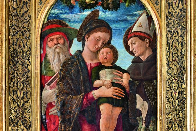  Madonna mit Kind und den Heiligen Hieronymus und Ludwig von Toulouse