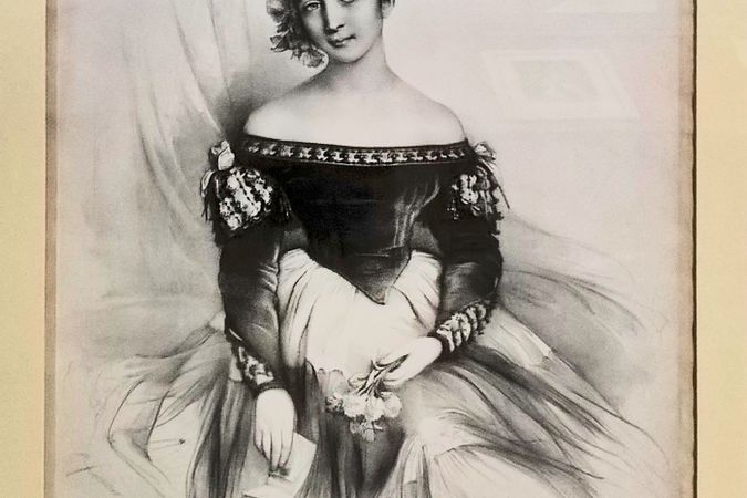 Ritratto di Emma Albertazzi in costume di Rosina