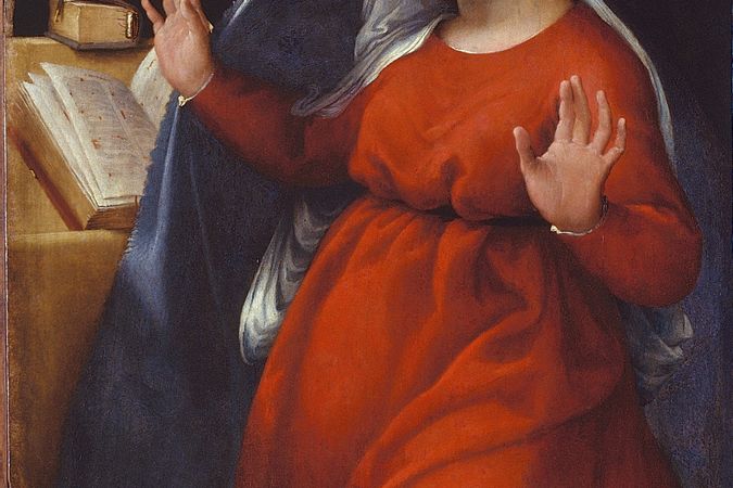 Virgin announced (detail from the Annunciation)