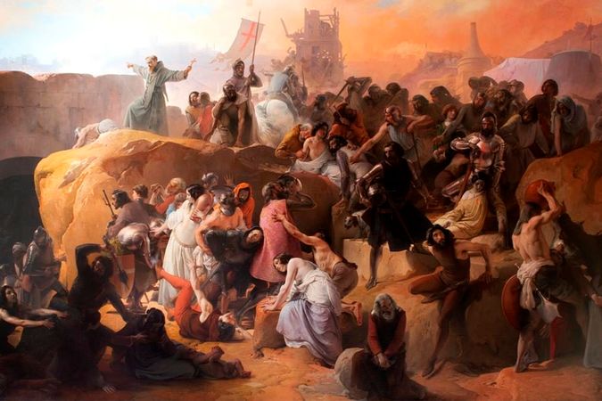 The thirst suffered by the first crusaders under Jerusalem