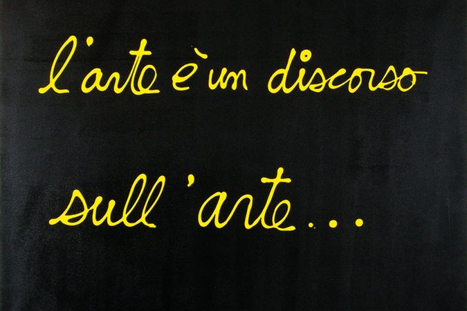 El arte es un discurso sobre el arte.