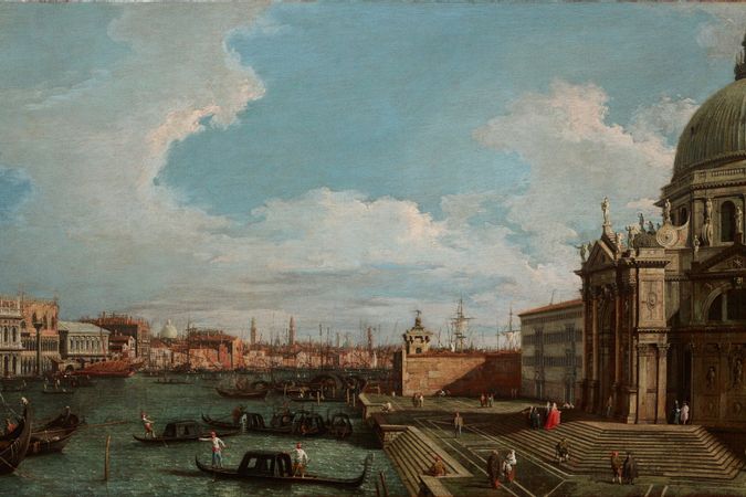 Il Canal Grande verso il bacino di San Marco e la Basilica della Salute