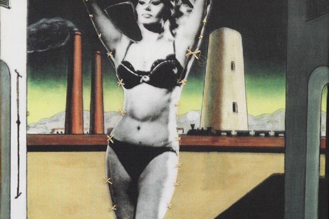 Porträt von Sofia Loren Starringin Gegenwart und Vergangenheit (nach Giorgio de Chirico)