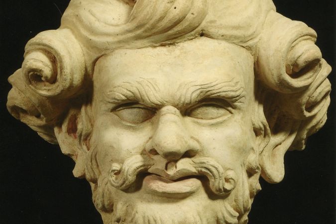 Head of a bearded man (Silenus or Atlas)