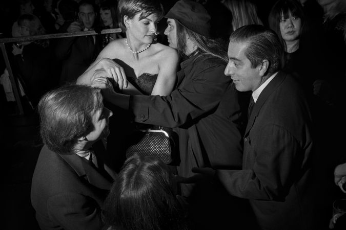 Linda Evangelista, Steven Meisel, Paul Cavaco and Anna Sui Haute Couture Exhibition Opening, The Met, New York December 1995