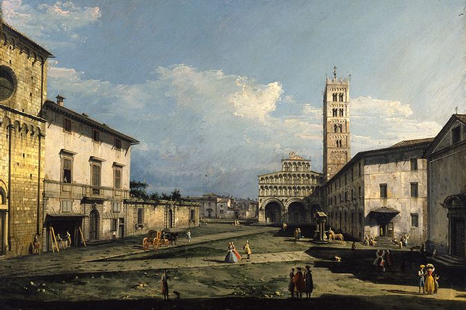 Piazza San Martino con la catedral, Lucca