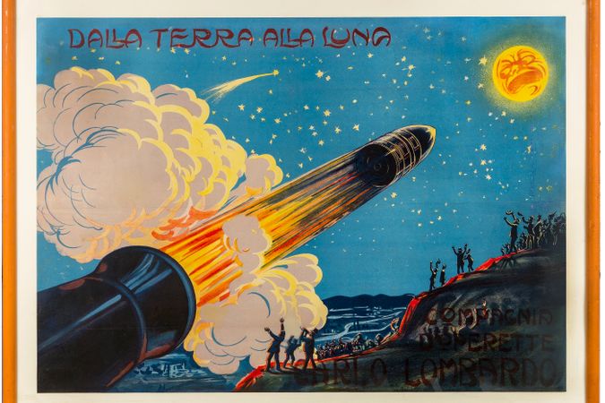 De la Tierra a la Luna. cartel italiano