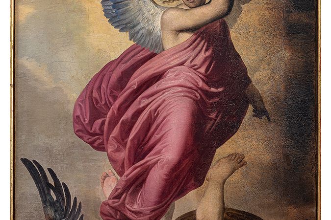 San Miguel Arcángel derroca a Lucifer